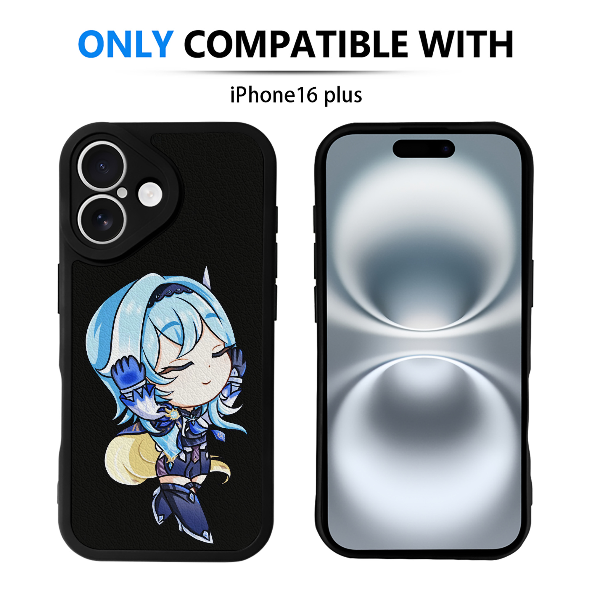 げんし神 优菈 ゆうら genshin Yūra 【iPhone 16シリーズ対応】シリコンスマホケース（レザー調） 材質：シリコン